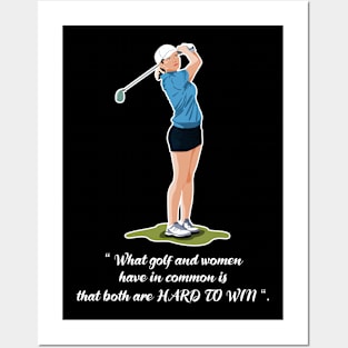 Women's golfer quotes Posters and Art